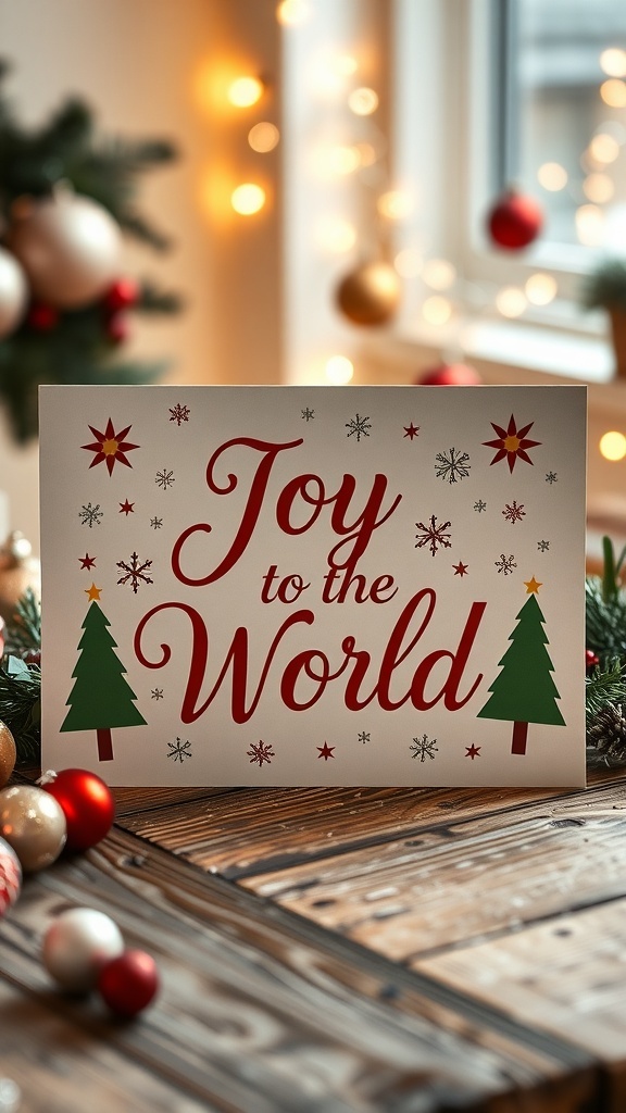 A festive Christmas card with 